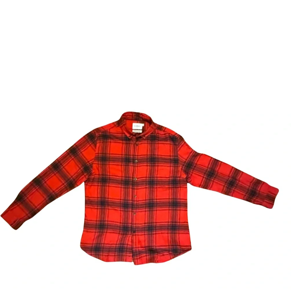 Flannel Button-Down Shirt - Lg - Picture 8 of 12